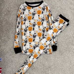 Little Sleepies Halloween Kids Pajama Set - Orange, Black, and White